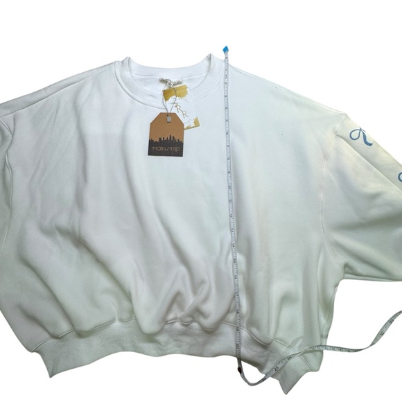 Main Strip - 2 piece/ white Sweatshirt & Pants with bow motif Top L, Pants M - Picture 11 of 16